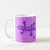 Mug Gecko batik tribal - violet et améthyste pourpre (Gauche)