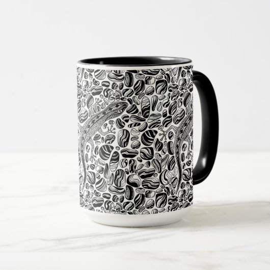 Mug Gecko et galets (Devant droit)