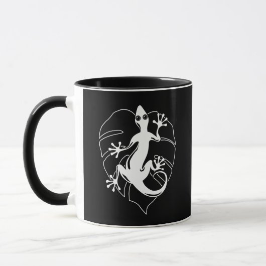 Mug Gecko Lizard Silhouette (Gauche)