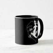 Mug Gecko Lizard Silhouette (Devant droit)