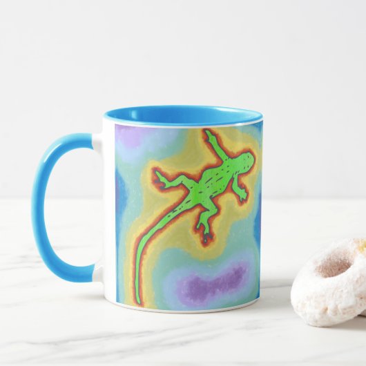 Mug Gecko vert citron (Avec donut)
