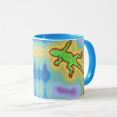 Mug Gecko vert citron (Devant droit)
