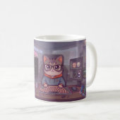 Mug Geek Chat Code – Tasse de café mignonne pour p (Devant droit)