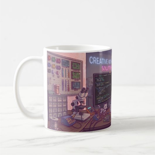 Mug Geek Chat Code – Tasse de café mignonne pour p (Gauche)