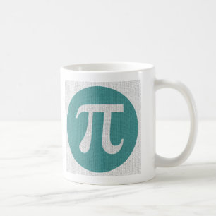 Mug Geek mathématique symbole Pi, cercle bleu et chif