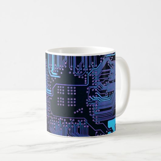 Mug Geek Sortie carte de circuit électronique Nerd PCB (Devant droit)