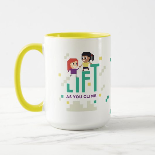 Mug Geek X : Ascensez à mesure que vous grimpez 15 oz  (Gauche)