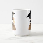 Mug Geeky Owl avec lunettes et bouchon de graduation (Centre)
