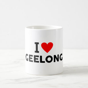 Mug Geelong Australie ville d'amour cœur comme voyage