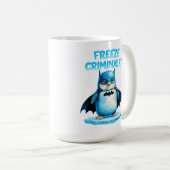 Mug Geler les criminels - Pingouin foncé (Devant droit)