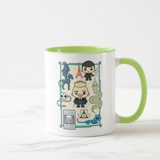 Mug GELLERT GRINDELWALD™ et dessin sur os (Droite)