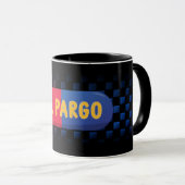 Mug Gélule + Damier dégradé  (Devant droit)