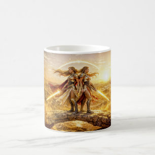 Mug Gémeaux Zodiaque avec femmes guerrières jumelles e