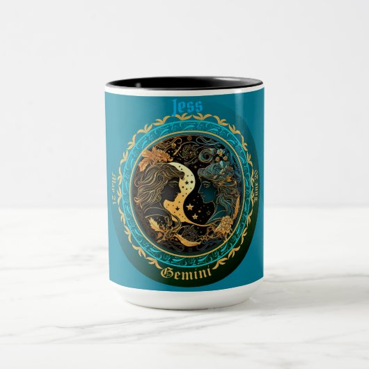 Mug Gémeaux Zodiaque Personnalisable (Centre)