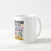 Mug Gemini Facts : Quick Wit, Multitâche et Endless (Devant droit)