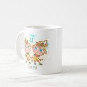 Mug Gemini Horoscope Zodiac 21 mai - 20 juin Anniversa (Devant gauche)