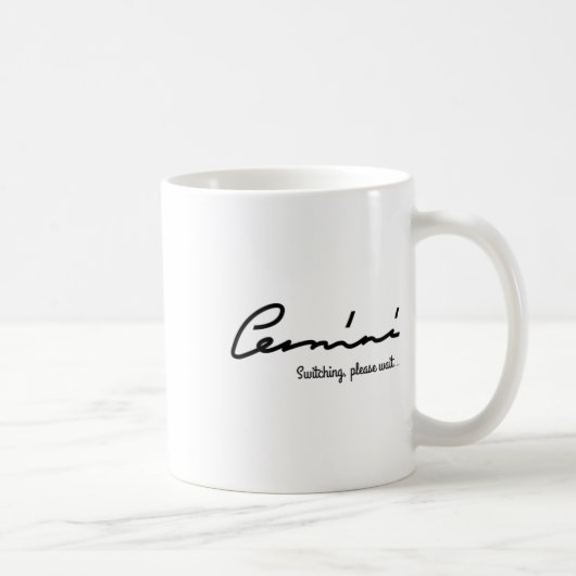 Mug Gemini Quirky Tee. Autocollant (Droite)