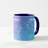 Mug Gemini Zodiac Star Sign Watercolor (Devant droit)