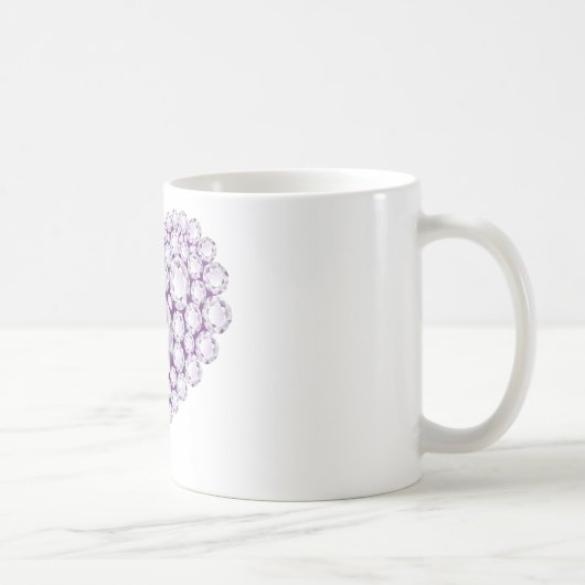 Mug Gemmes cardiaques Améthystes légers (Droite)