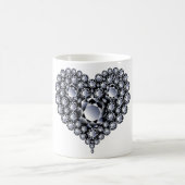 Mug Gemmes cardiaques aux diamants noirs (Centre)