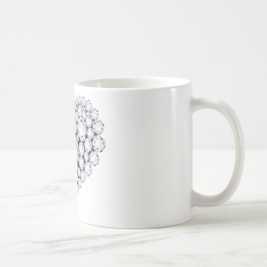 Mug Gemmes de coeur de diamants (Droite)