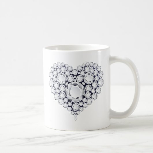 Mug Gemmes de coeur de diamants (Droite)