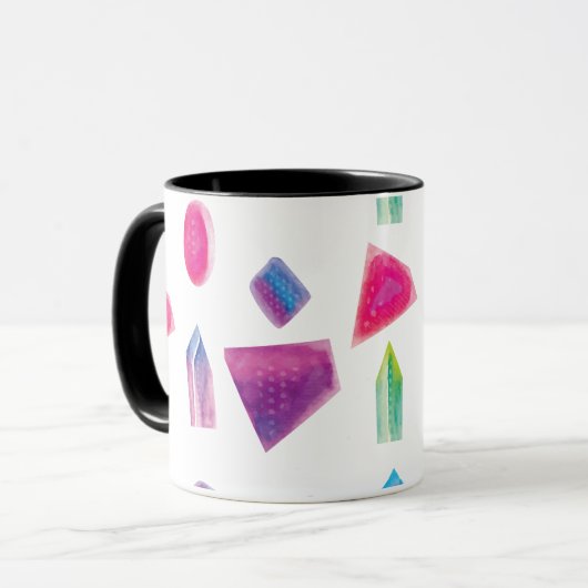 Mug Gems Aquarelle Couleurs Colorées de la Galaxie (Devant gauche)