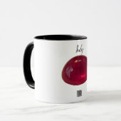 Mug Gemstone de rubis à café rouge juillet Birthstone (Devant gauche)