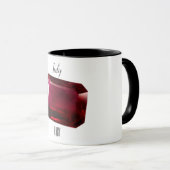 Mug Gemstone de rubis à café rouge juillet Birthstone (Devant droit)