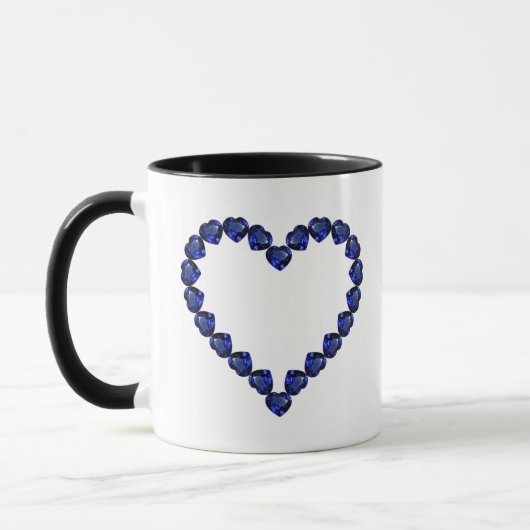 Mug Gemstone Sapphire Coeur Bleu (Gauche)