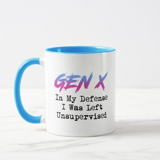 Mug Gen X - Dans Ma Défense, J'Ai Été Laissé Sans Surv (Gauche)