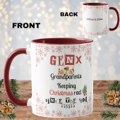 Mug Gen X Grands-parents Garder Noël en route depuis l