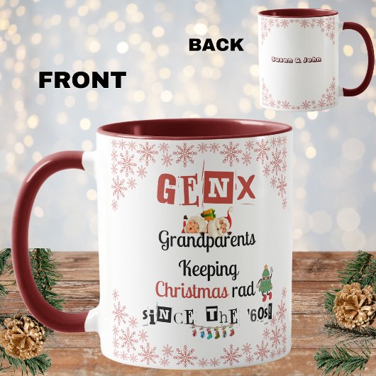 Mug Gen X Grands-parents Garder Noël en route depuis l