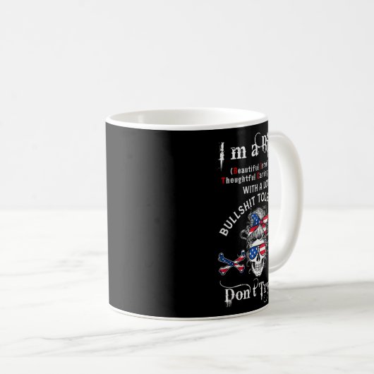Mug Gen X Skeleton I’m A Beautiful Intelligent Skeleto (Devant droit)