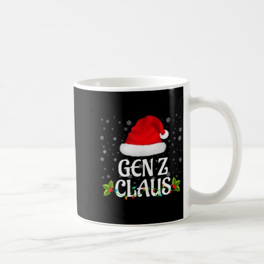 Mug Gen Z Claus Christmas Lights Santa Pajama Family M (Droite)