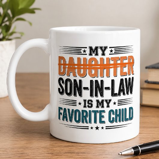 Mug Gendre Drôle Enfant Préféré