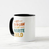 Mug Gendre drôle est l'enfant préféré (Devant gauche)