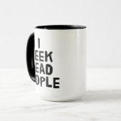 Mug Généalogie Prière de Sérénité et "Je recherche des (Devant gauche)
