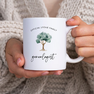 Mug Généalogiste de famille officiel avec arbre Styl