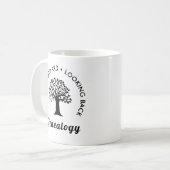 Mug Genealogy Family Ancestry Black Print Gift Hot Tea (Devant gauche)