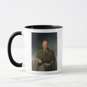 Mug Général Dwight Eisenhower Portrait peint 5 étoiles