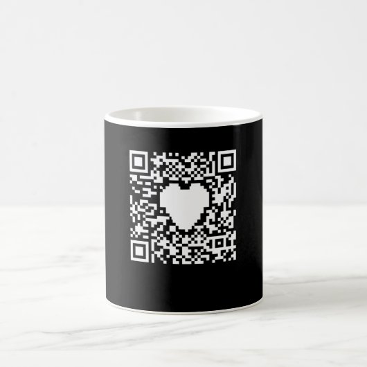 Mug Générateur de code QR avec coeur (Centre)