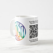 Mug Générateur de code QR et votre logo commercial (Devant gauche)