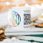 Mug Générateur de code QR et votre logo commercial<br><div class="desc">Partagez n'importe quel site Web avec un code QR personnalisé élégant et logo tasse de café en céramique. Pour créer votre propre code QR à l'aide du générateur, tapez simplement l'URL du site Web dans le modèle. Tout le libellé est simple à personnaliser ou à supprimer, et les couleurs, les...</div>