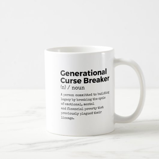 Mug Generational Curse Breaker Definition Melanin Blac (Droite)