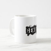 Mug Gênes Italie City Skyline Cityscape Funny Idée cad (Devant gauche)