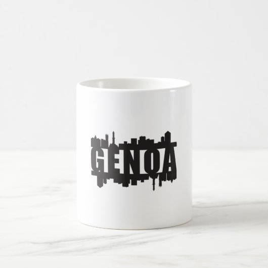 Mug Gênes Italie City Skyline Cityscape Funny Idée cad (Centre)