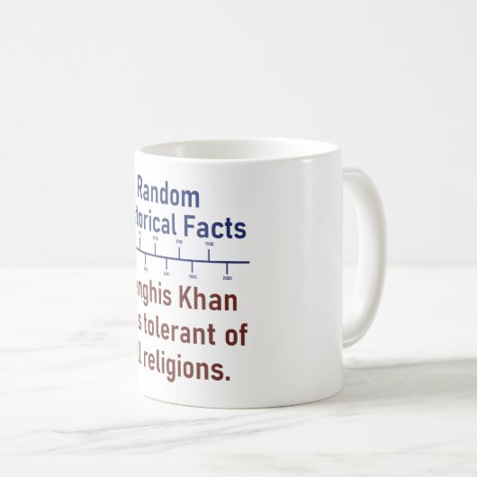 Mug Genghis Khan Tolérait Toutes Les Religions - Hist (Devant droit)