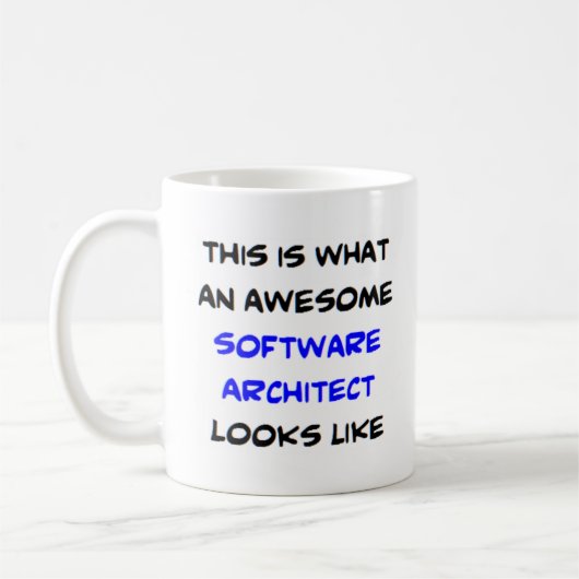 Mug génial architecte logiciel (Gauche)