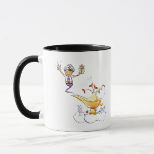 Mug Génie apportant une maison et des cadeaux d'une